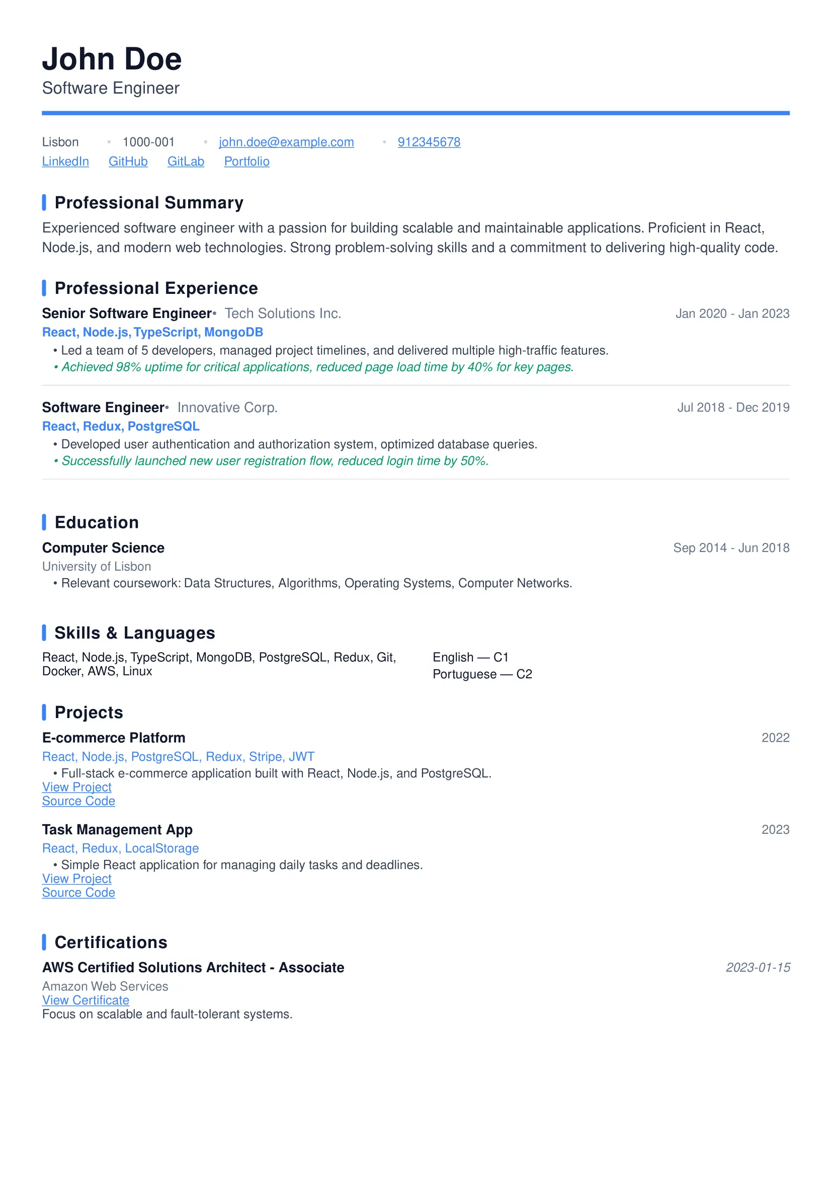 Profissional preview